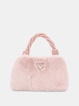 Guess - Pink Solid Shaida Top Handle Crossbody Bag with Detachable Strap