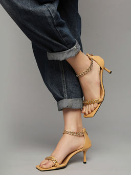 RSVP by Nykaa Fashion - Tan Catch Me If You Chain Stilettos