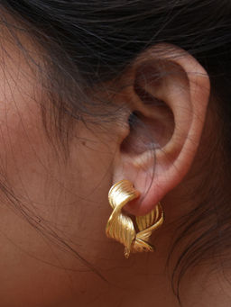 Gossip - Ravishing Swirl of Fancy Hoop Earrings