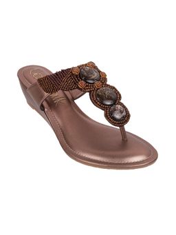Catwalk - Women Stylised Wedges Heels - Brown