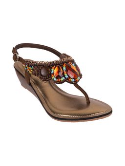 Catwalk - Women Stylised Wedges Heels - Brown