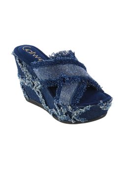 Catwalk - Women Stylised Wedges Heels - Blue