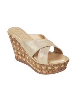 Catwalk - Women Stylised Wedges Heels - Gold