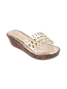 Catwalk - Women Stylised Wedges Heels - Gold