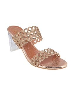 Catwalk - Women Stylised Chunky Sandal Heels - Gold