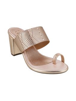 Catwalk - Women Stylised Chunky Sandal Heels - Gold