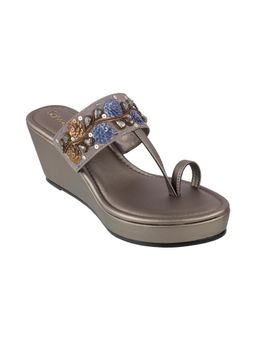 Catwalk - Women Stylised Wedges Heels - Silver