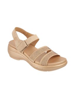 Catwalk - Women Stylised Platforms Sandals - Gold