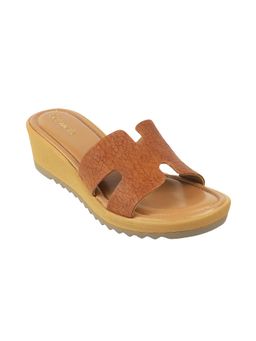 Catwalk - Women Stylised Wedges Heels - Tan