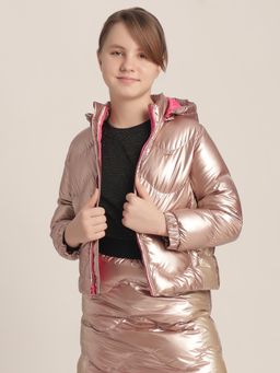 VERO MODA - Girls Reversible Hooded Puffer Jacket