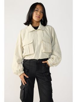 FREAKINS - Beige Cargo Jacket