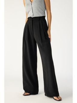 FREAKINS - Soot Black Adjustable Korean Trouser