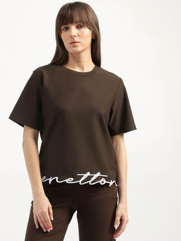 United Colors of Benetton - Relaxed Fit Crew Neck Solid T-shirt