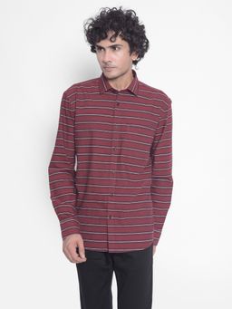 CRIMSOUNE CLUB - Men's Maroon Stripes Shirt