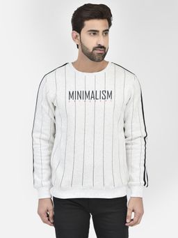 CRIMSOUNE CLUB - Men's White Stripes Sweatshirt