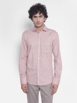 CRIMSOUNE CLUB - Men's Pink Printed Shirt