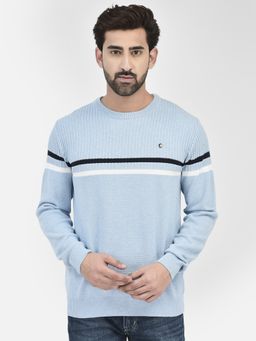 CRIMSOUNE CLUB - Men's Blue Stripes Sweater