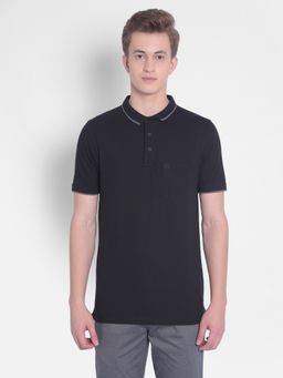 CRIMSOUNE CLUB - Men's Black Polo T-shirt