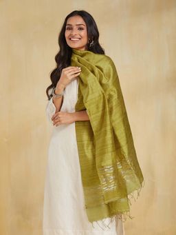 Fabindia - Green Silk Jamdani Stole