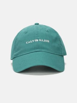 Calvin Klein - Logo Teal Cotton Baseball Cap