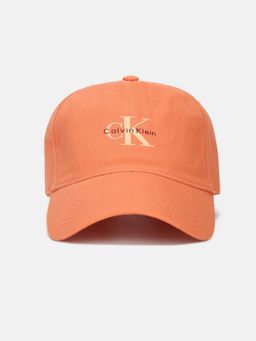 Calvin Klein - Solid Orange Cotton Baseball Cap