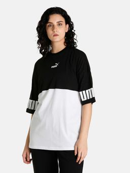 Puma - Power Colorblock Womens White T-shirt