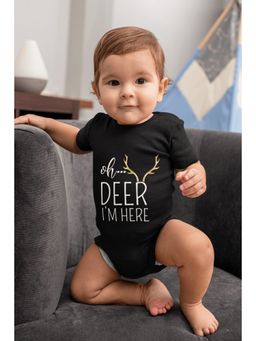 Polka Tots - Cotton Half Sleeve Deer Print Onesies
