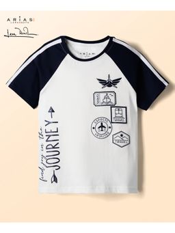 Arias by LARA DUTTA - Boys White Print T-Shirt