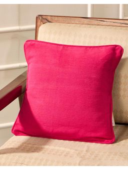 Fabindia - Magenta Cotton Gulbagh Cushion Cover (16x16 Inches)