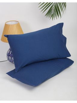 Fabindia - Indigo Cotton Woven Pillow Cover Set Of 2