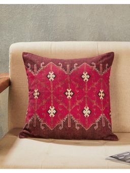 Fabindia - Pink Savannah Printed Cotton Cushion Cover (16x16 Inches)
