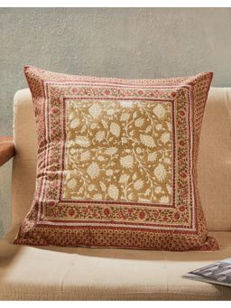 Fabindia - Multi-Color Tarika Hand Block Printed Cotton Cushion Cover (20x20 Inches)