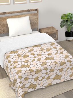 FABINALIV - Multi-Color Abstract Mild Winter 500 Gsm Woollen Bed Comforter (Single)