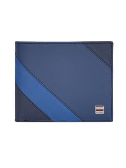 Tommy Hilfiger - Colfax Men Leather Global Colorblock Wallet - Navy