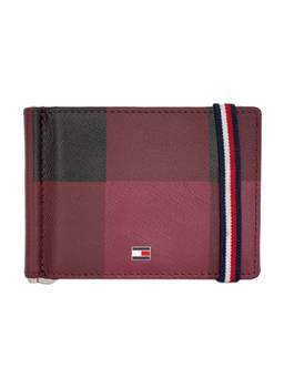 Tommy Hilfiger - Newburg Men Leather Money Clip Wallet - Maroon