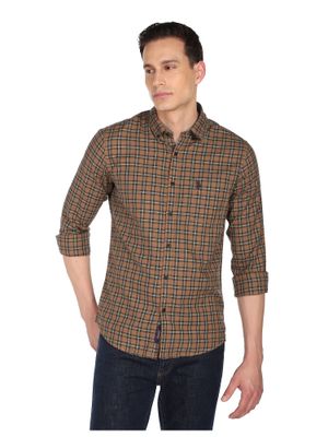 Douglas Brown Tartan Polo Shirt