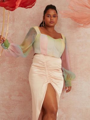 Lea Organza Pleated Trousers