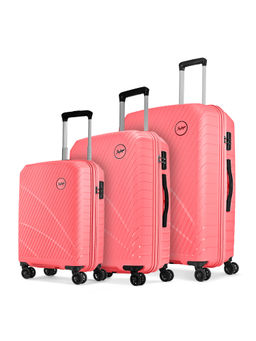 Skybags - Streax Coral Set of 3 (S+M+L) Hard Luggage 56, 66 & 77cm Check-in Trolley Bag with 8 Wheel