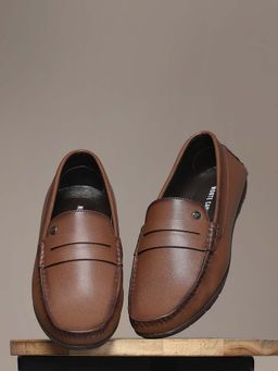 Monte Carlo - Mens Tan Micro Fibre Slip On Loafers