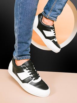 Styli - Men Colorblock Casual Black Sneakers