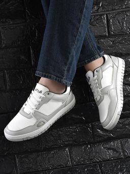 Styli - Men Casual Colorblock Court Grey Sneakers