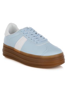 London Rag - Faux Leather Lace-Up Blue Sneakers