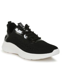 London Rag - Contrasting Detail Lace-Up Black Sneakers