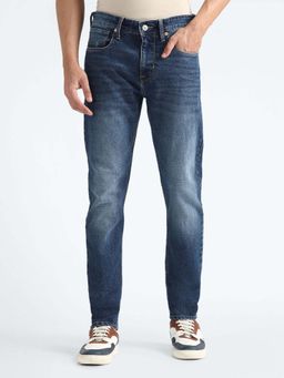Flying Machine - Men Slash Slim Tapered Mid Rise Jeans