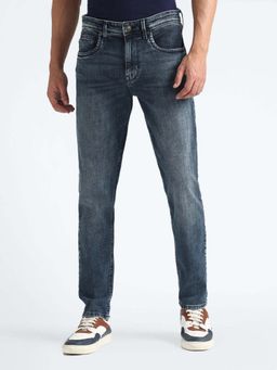 Flying Machine - Men Slash Slim Tapered Mid Rise Jeans