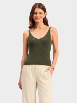 Global Republic - Viscose Textured Camisole Top for Women
