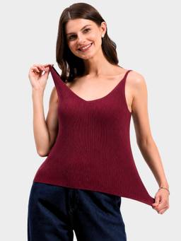 Global Republic - Viscose Textured Camisole Top for Women