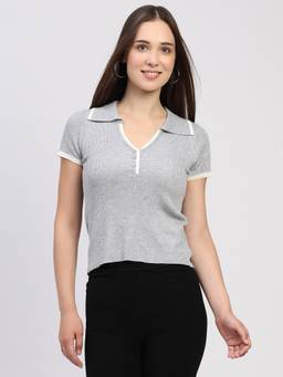 Global Republic - Nylon Blend Knitted Top