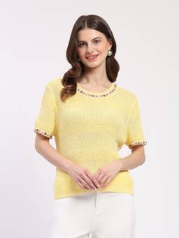 Global Republic - Rayon Blend Embellished Top