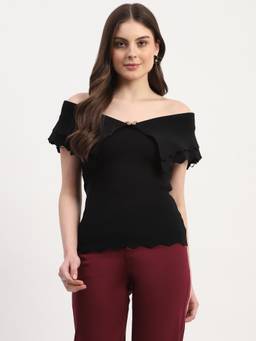 Global Republic - Viscose Blend V-Neck Top